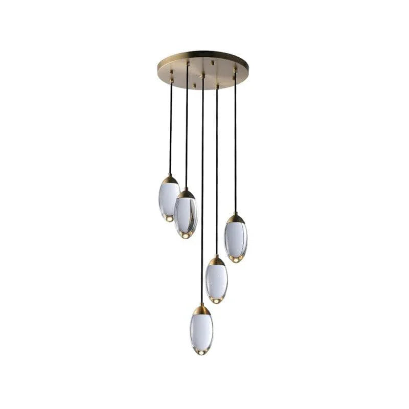 Metavaya Pendant light Style D / Brass / Warm White Brass crystal Pendant Lamp 662668874975 M2023071501-7