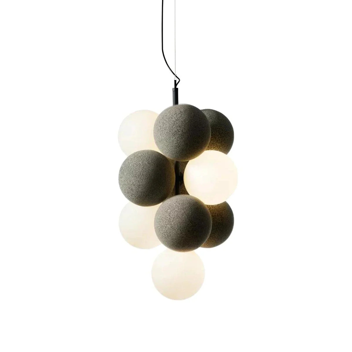 Metavaya Pendant lamp Vertical Dia 26cm x H 48cm / ∅ 10.2″ x H 18.9″ / Light grey Bubbles Holly Pendant Lamp 662668838892 M2023122003-2 Bubbles Holly Pendant Lamp Sale