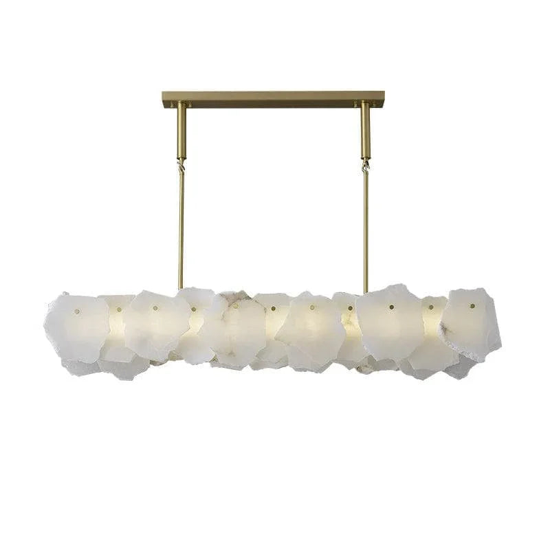 Metavaya Chandelier L 100cm x H 80cm / L 39.4″ x H 31.5″ / White Marble & Gold / Trichromatic Dimming Burton Marble Chandelier 6938617789527 M2023101001-4