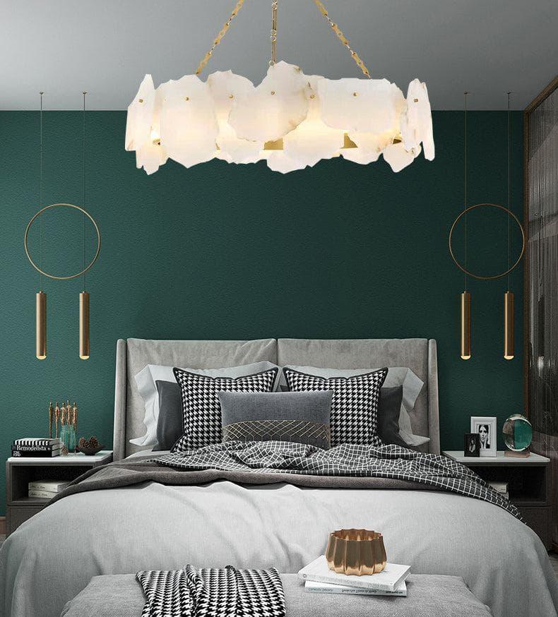 Metavaya Chandelier Burton Marble Round Chandelier