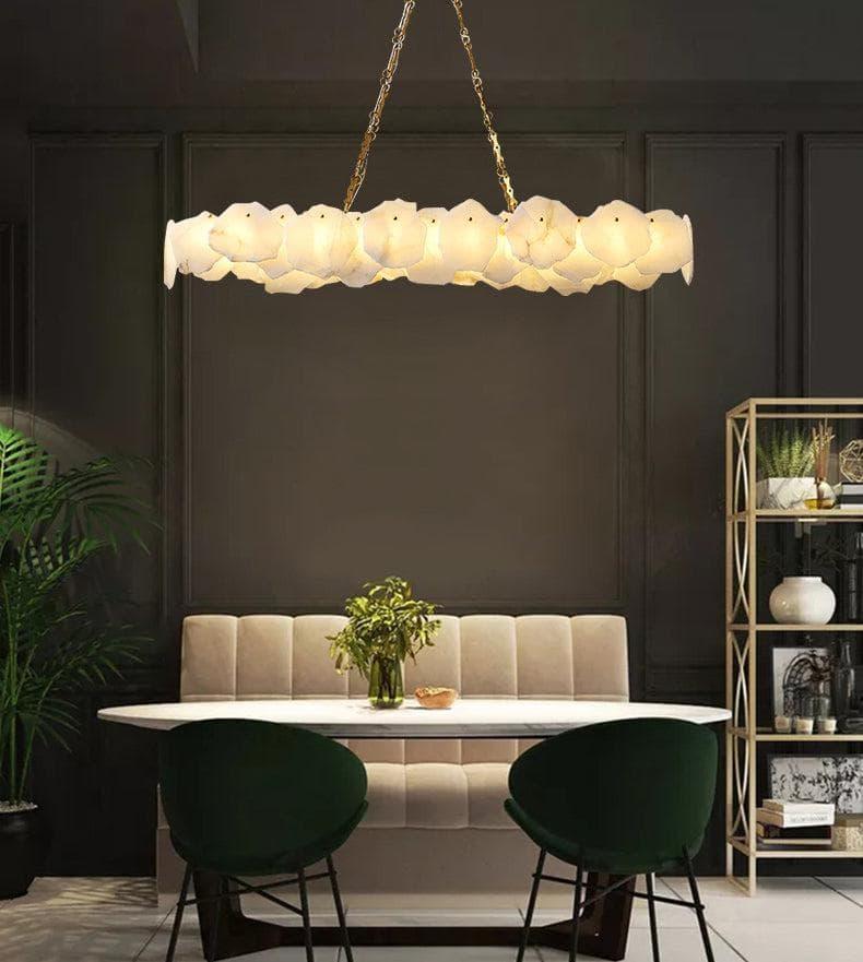 Metavaya Chandelier Burton Marble Round Chandelier