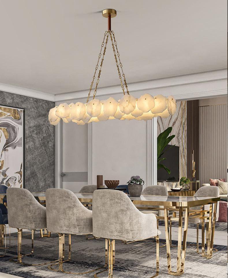 Metavaya Chandelier Burton Marble Round Chandelier