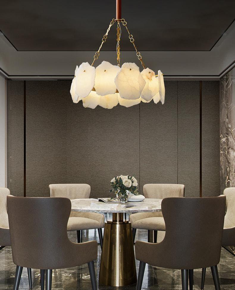 Metavaya Chandelier Burton Marble Round Chandelier
