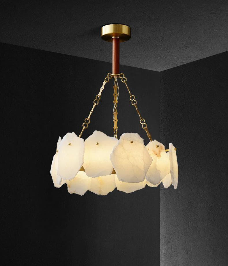 Metavaya Chandelier Burton Marble Round Chandelier