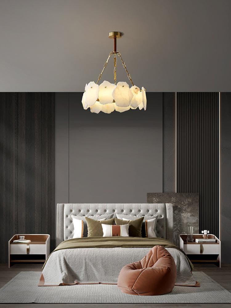 Metavaya Chandelier Burton Marble Round Chandelier