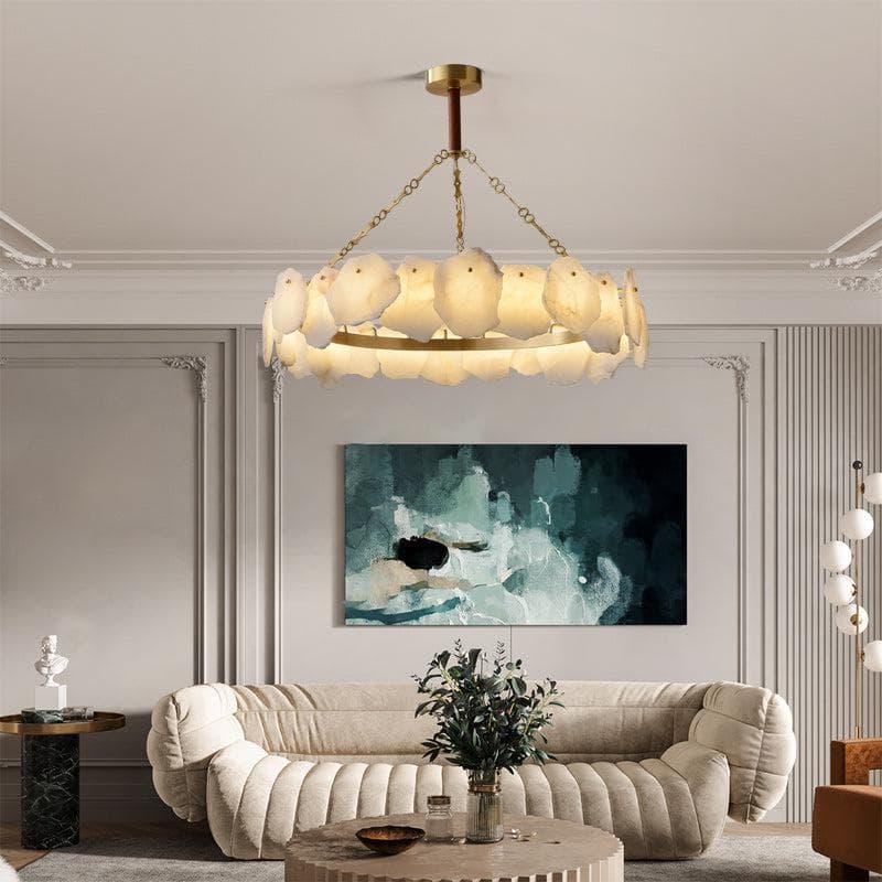 Metavaya Chandelier Burton Marble Round Chandelier