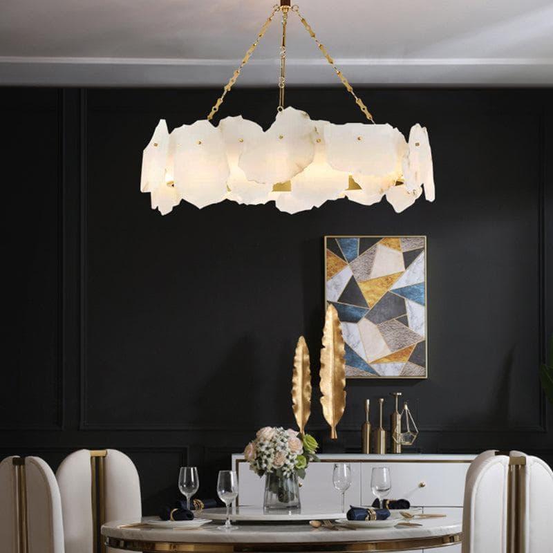 Metavaya Chandelier Burton Marble Round Chandelier