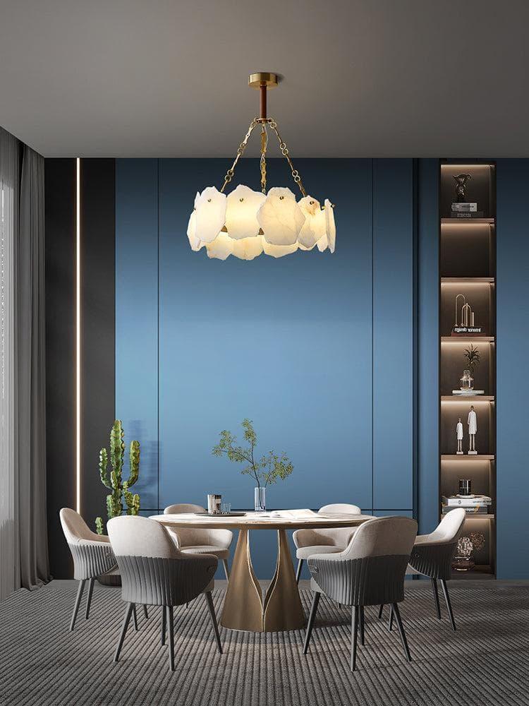 Metavaya Chandelier Burton Marble Round Chandelier