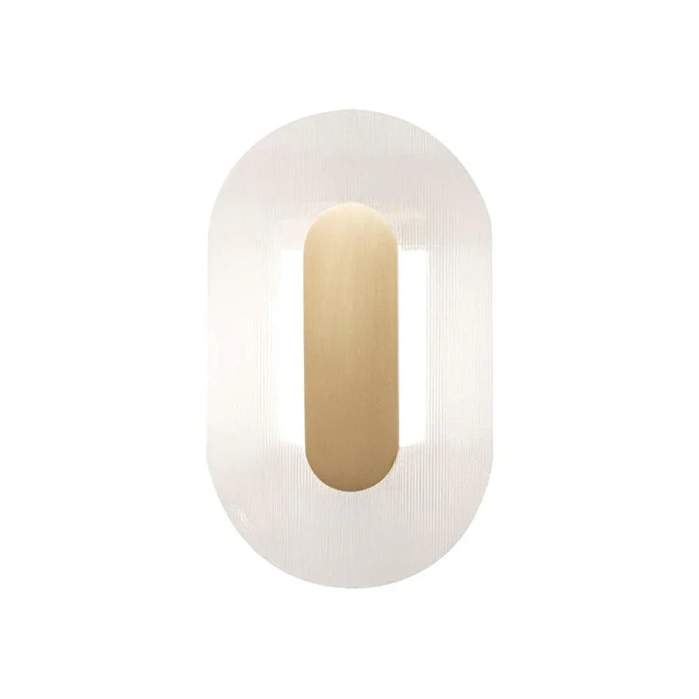 Metavaya Wall Lamp Oval style Dia 18cm x H 30cm / ∅ 7.1″ x H 11.8″ / Gold / Warm Light Button Wall Lamp 6938617814618 M2023111204-1