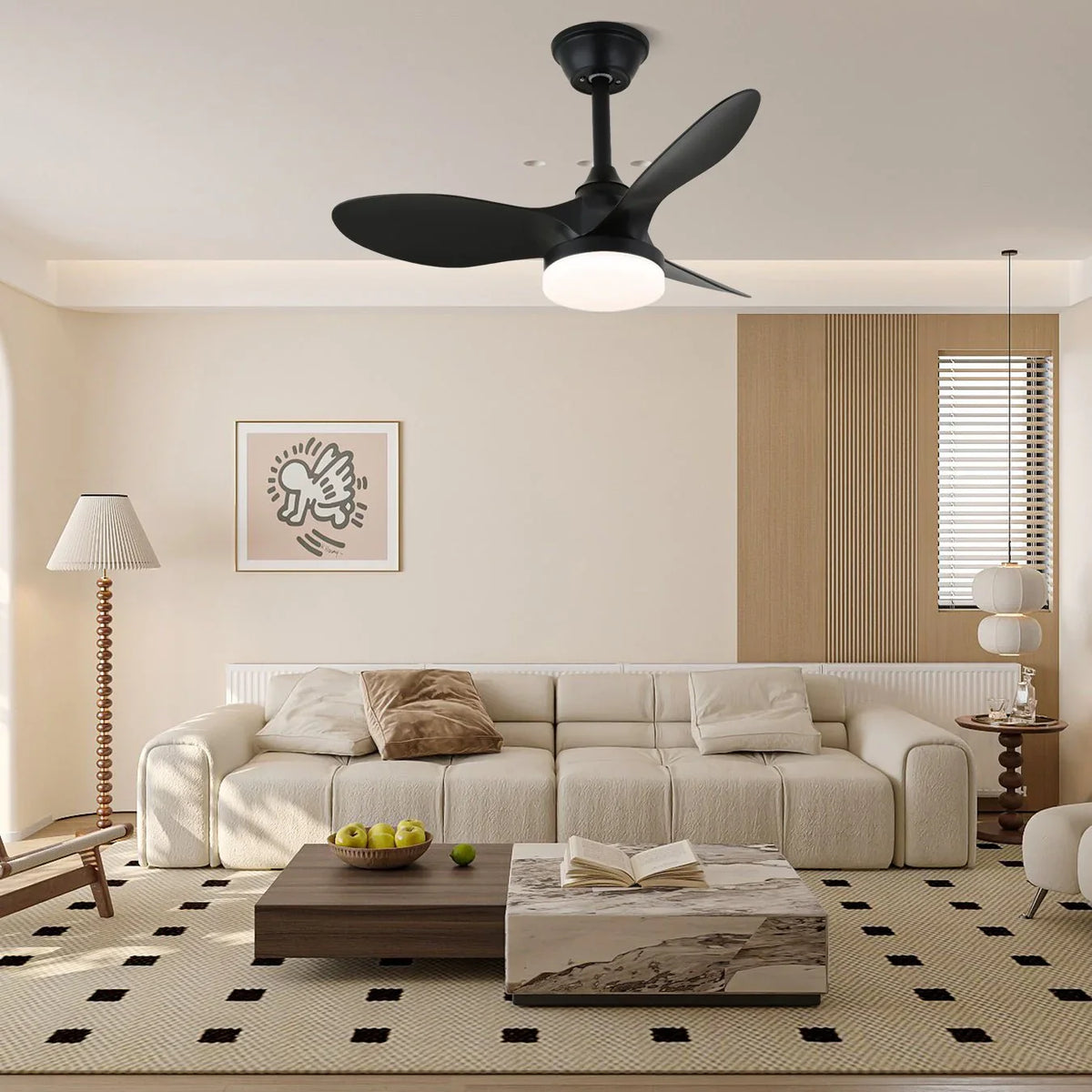 Callum Ceiling Fan Light - view 4 | Metavaya
