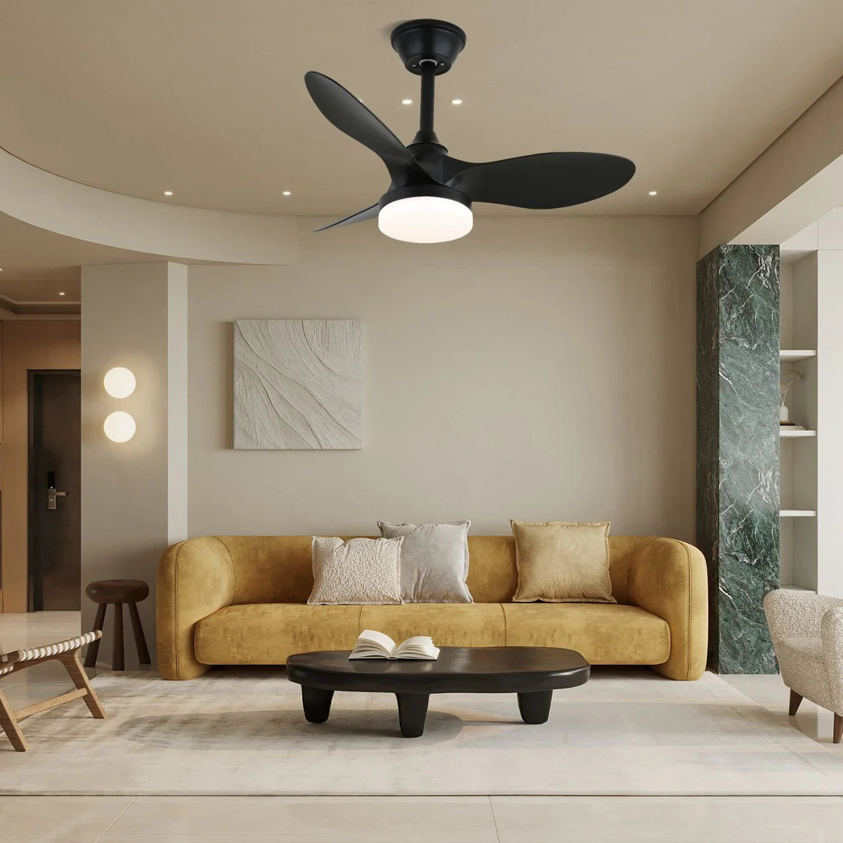Callum Ceiling Fan Light - view 2 | Metavaya