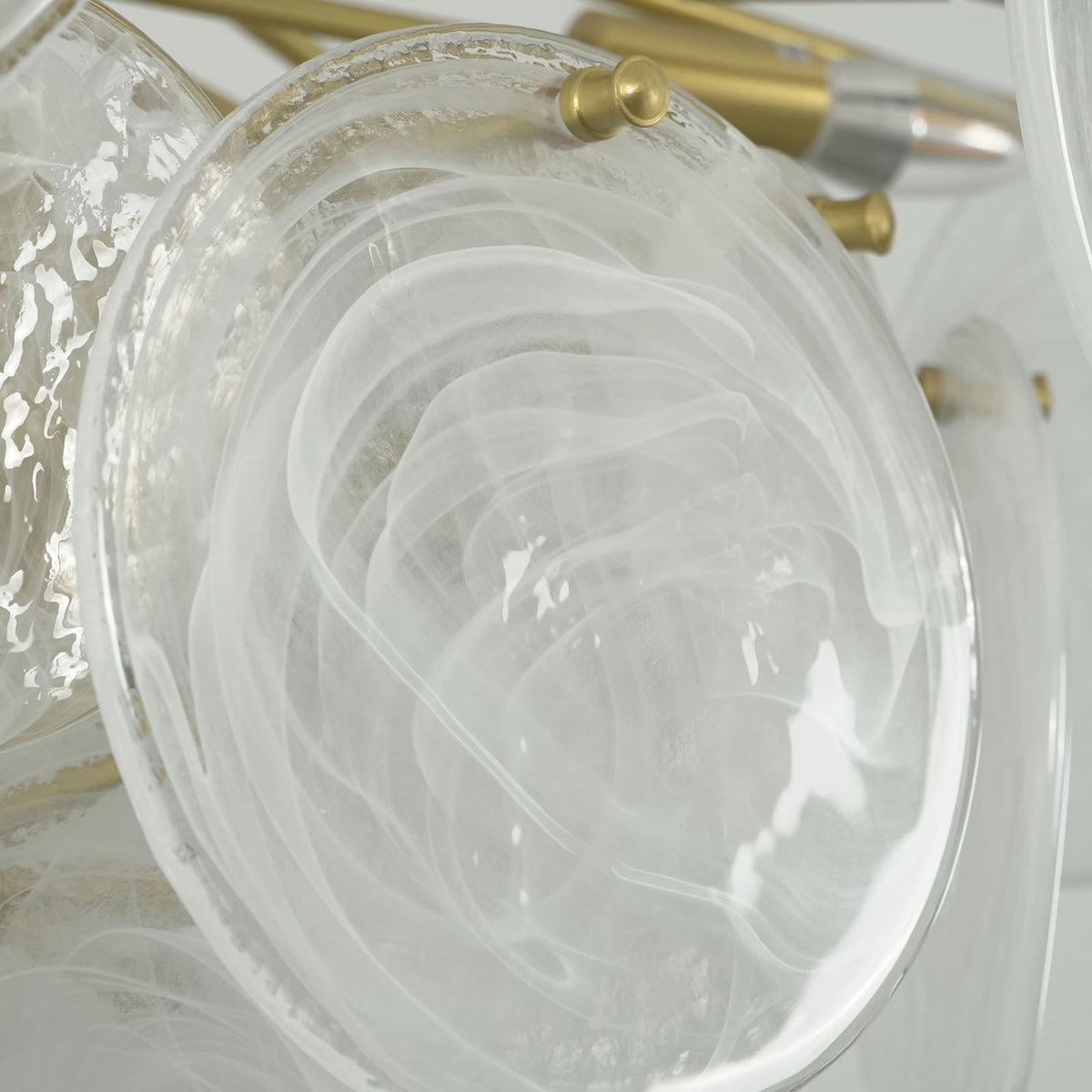 Celeste Glass Disc Chandelier - view 18 | Metavaya