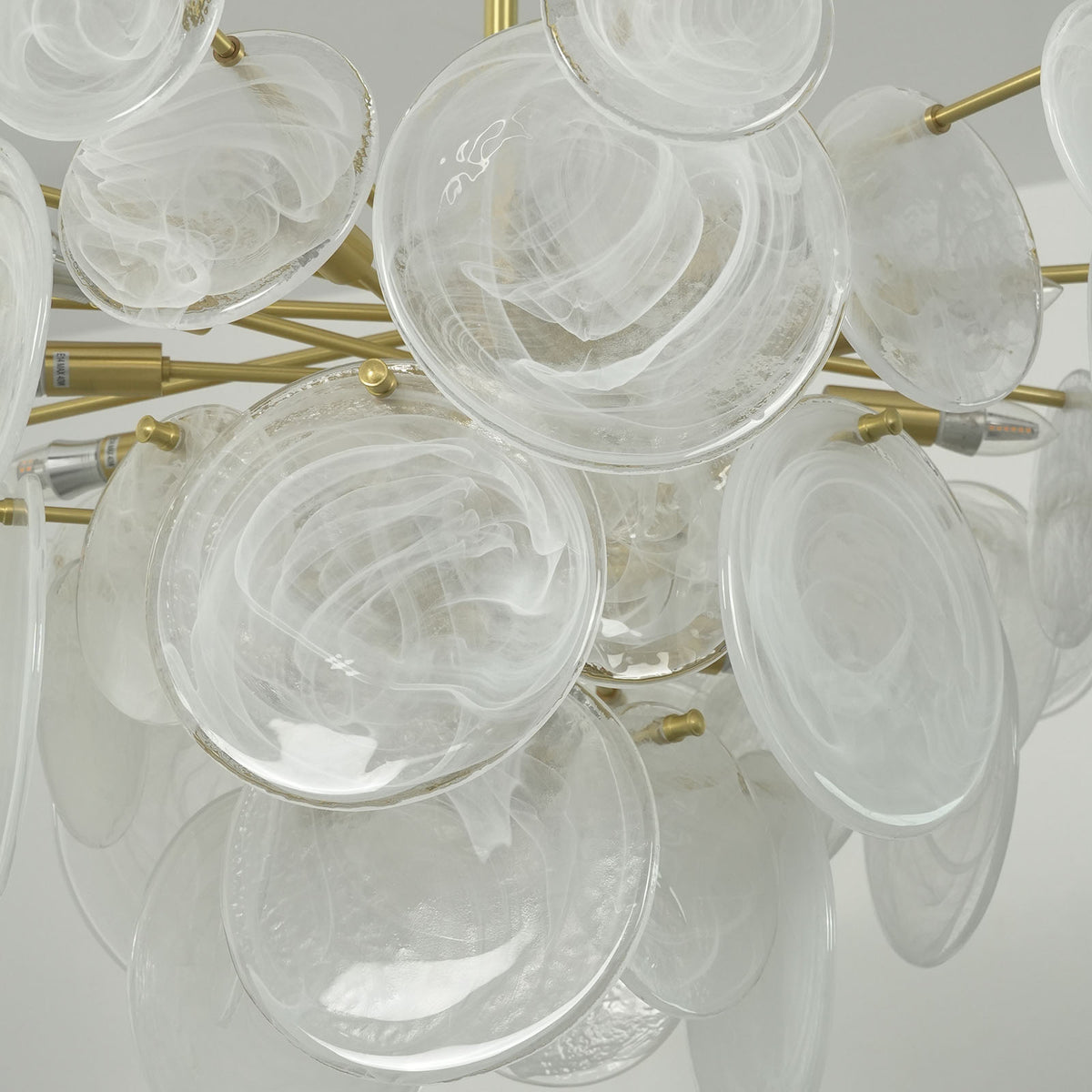 Celeste Glass Disc Chandelier - view 19 | Metavaya