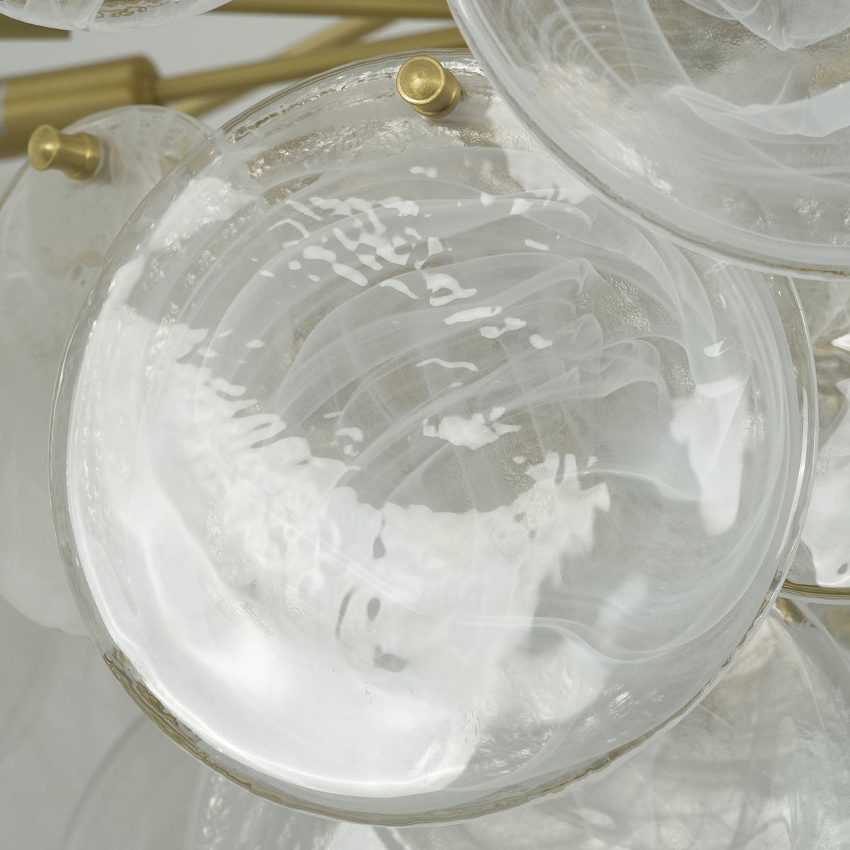Celeste Glass Disc Chandelier - view 20 | Metavaya