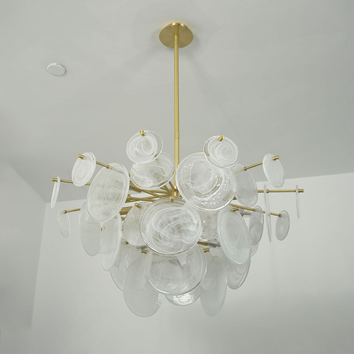 Celeste Glass Disc Chandelier - view 22 | Metavaya