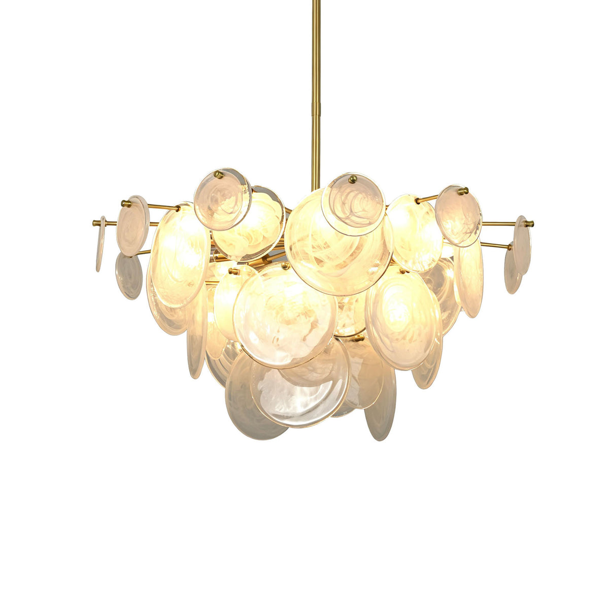 Celeste Glass Disc Chandelier | Metavaya