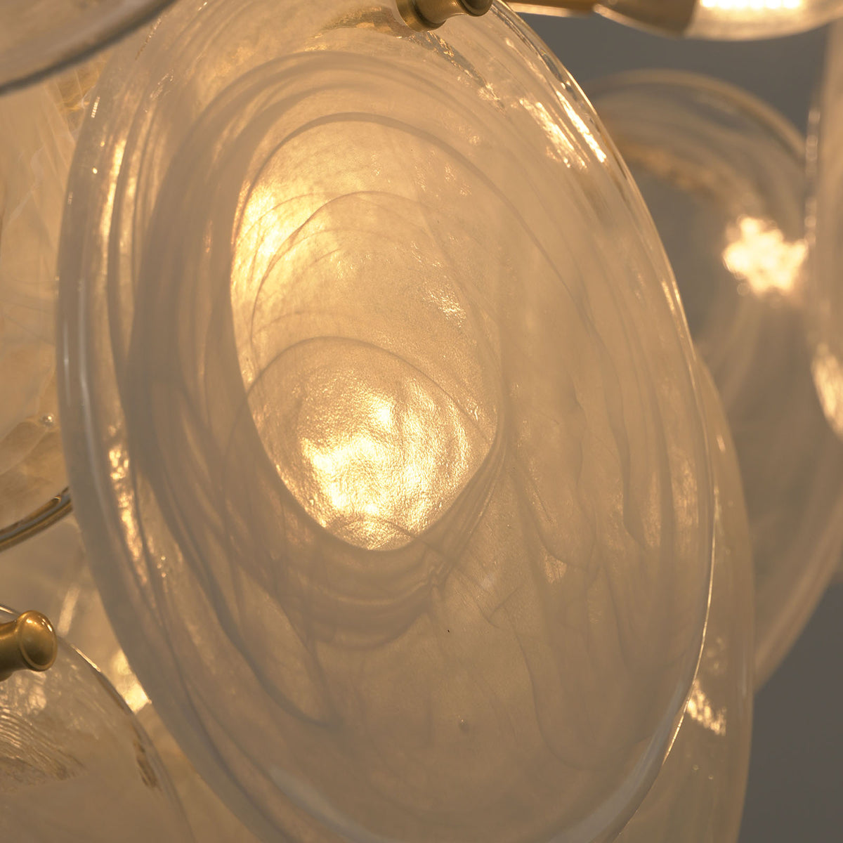 Celeste Glass Disc Chandelier - view 11 | Metavaya
