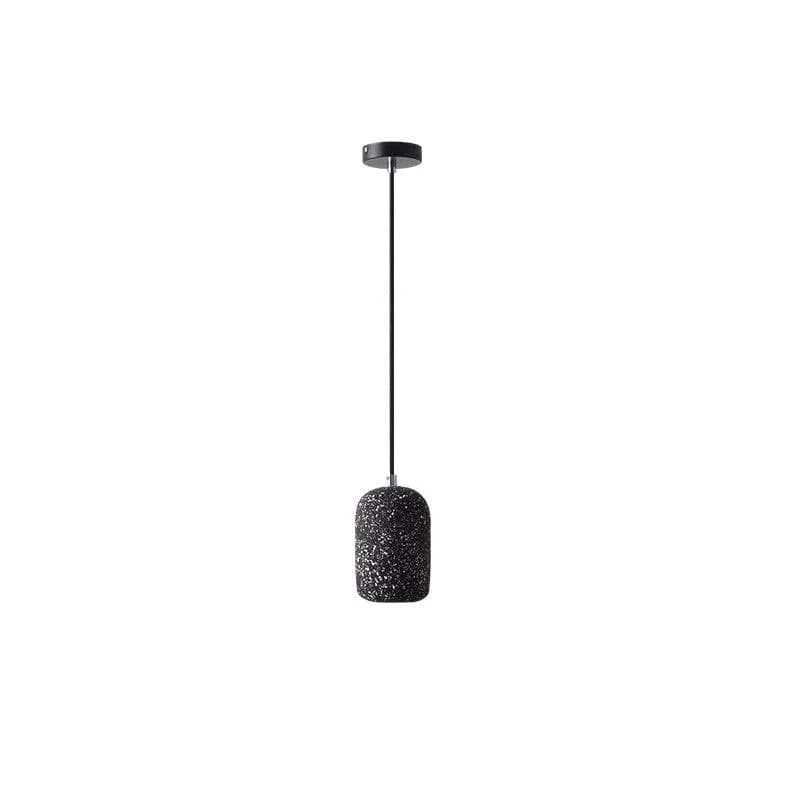 Metavaya Pendant Light Dia 10cm x H 16cm / ∅ 3.9″ x H 6.3″ / Black / Warm White Cement Pendant Light 6938617816292 M2023112401-2