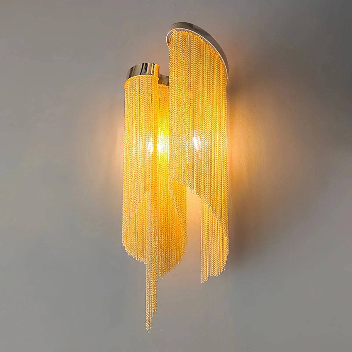 Metavaya Wall lamp Dia 23cm x H 60cm / ∅ 9.1″ x H 23.6″ / Gold Chain Tassel Wall Lamp 662668878911 M202403234-2 Chain Tassel Wall Lamp- Buy online
