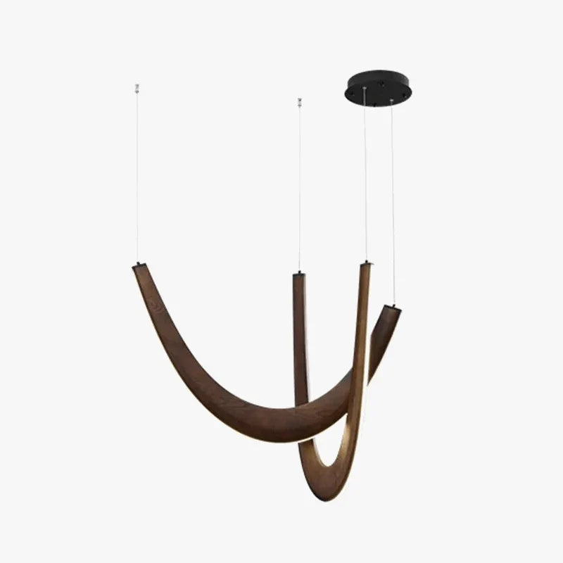 Metavaya Chandelier L 92m H 85cm / L 36.2" x H 34.5" / Dark color / Warm light Chime Chandlier 662668877822 M202403215-5 Wood Chime Chandlier - Buy online