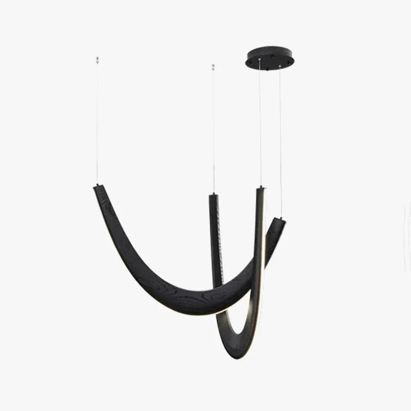 Metavaya Chandelier L 92m H 85cm / L 36.2" x H 34.5" / Elegant black / Warm light Chime Chandlier 662668877860 M202403215-9 Wood Chime Chandlier - Buy online