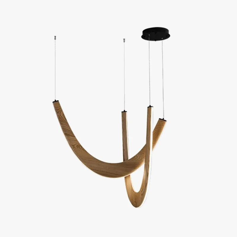 Metavaya Chandelier L 92m H 85cm / L 36.2" x H 34.5" / Light color / Warm light Chime Chandlier 662668877785 M202403215-1 Wood Chime Chandlier - Buy online