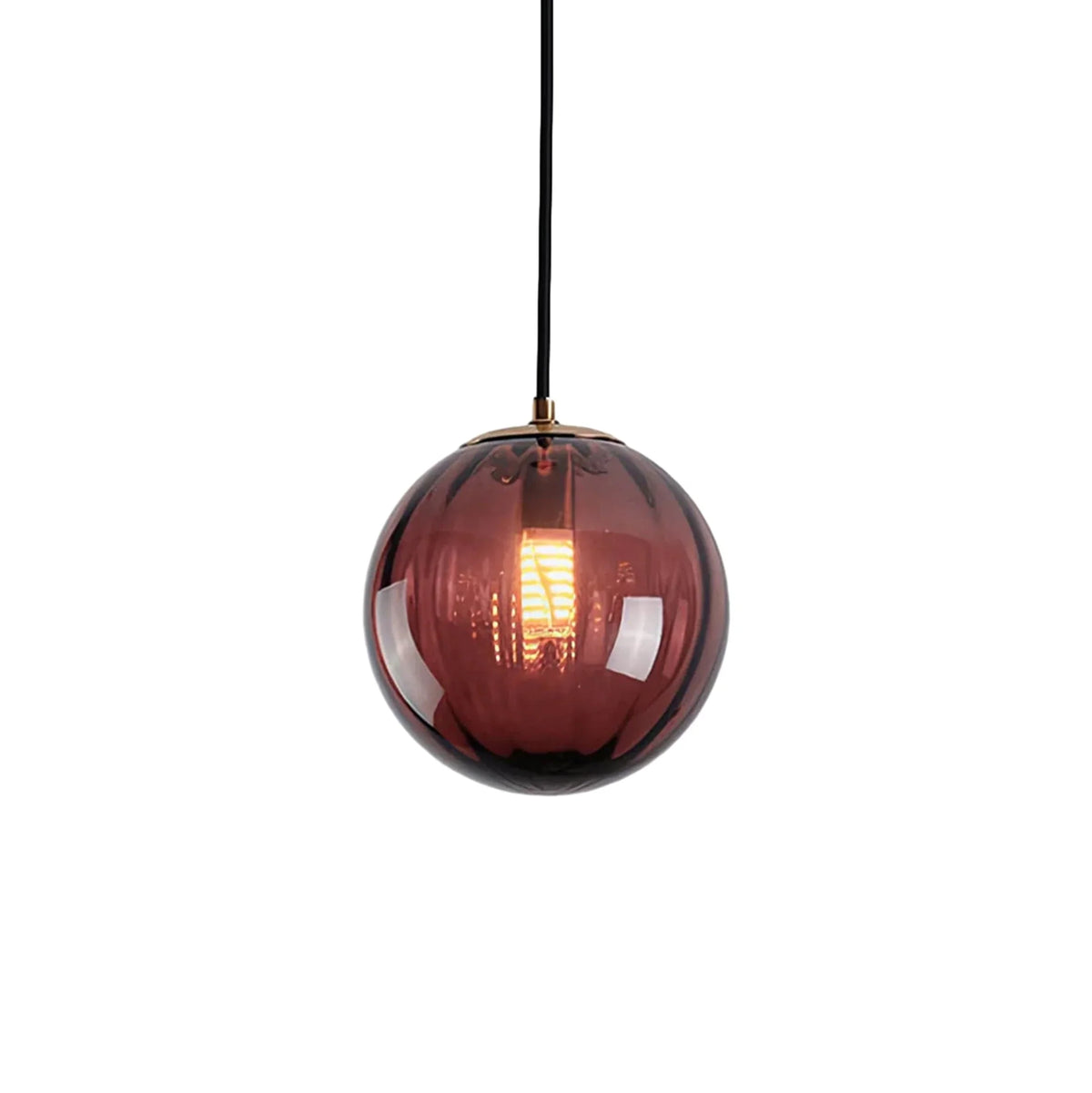 Metavaya Pendant light Dia 15cm x H 15cm / ∅ 5.9″ x H 5.9″ / Gold / Wine Red Clio Pendant Light 6938617816780 M2023112604-6