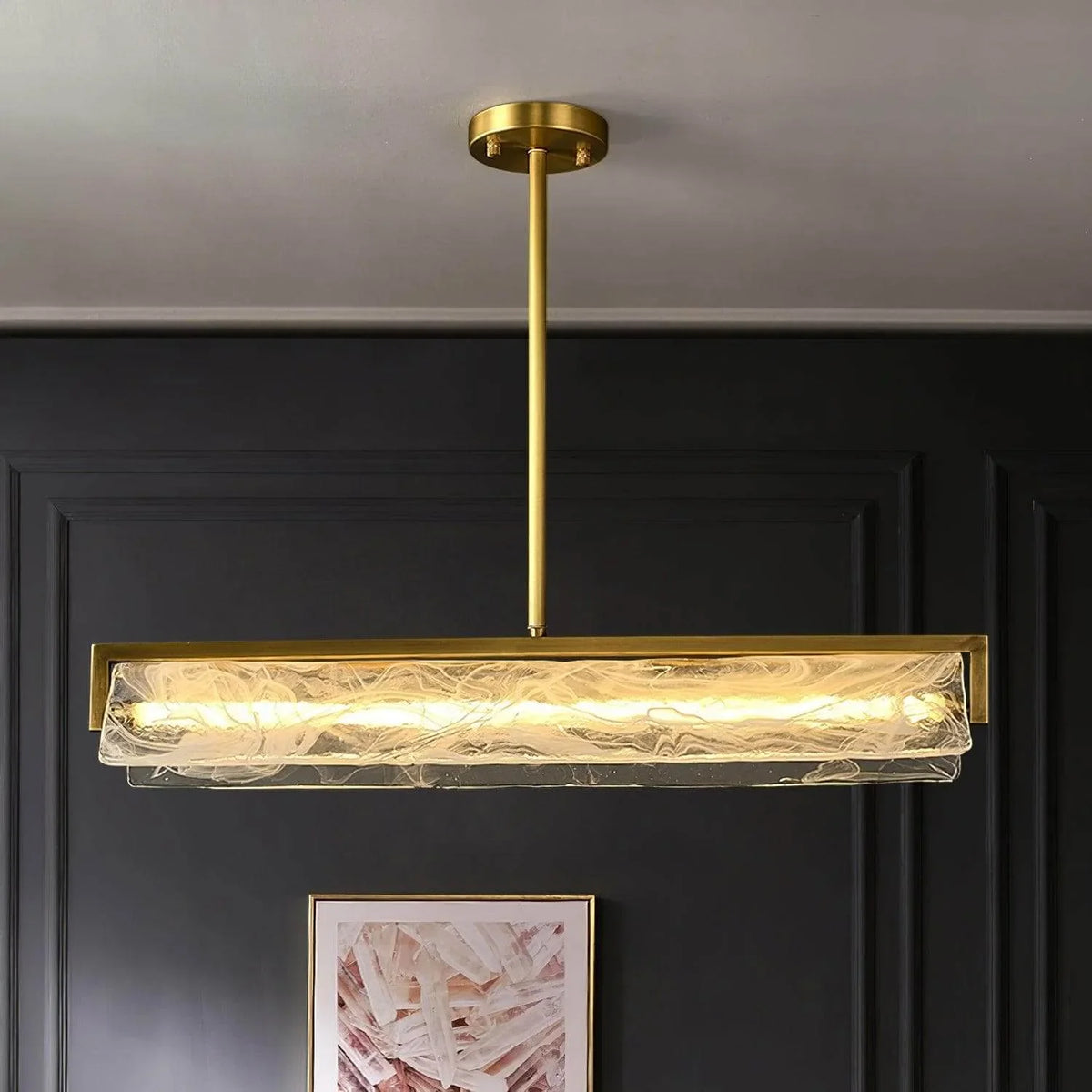 Metavaya Chandelier L 80.5cm x W15.3cm x H 12cm / ∅ 31.6″ x W 6″ x H 4.7″ / Polished Brass / Warm White Cloud Fog Pendant Lamp 662668880198 M202403284-3 Cloud Fog Pendant Lamp- Buy online