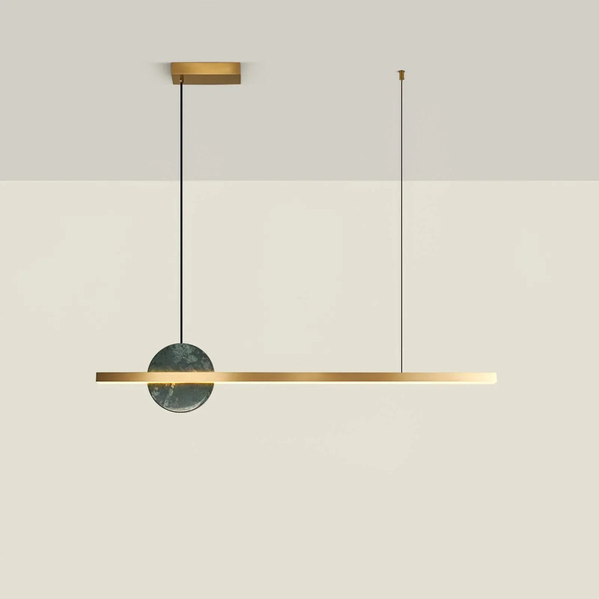 Metavaya Chandelier Dia 100cm x H 150cm / ∅ 39.4″ x H 59.1″ / Gold+Green marble / Warm Light Coordinate Chandelier 6938617803360 M2023102404-1