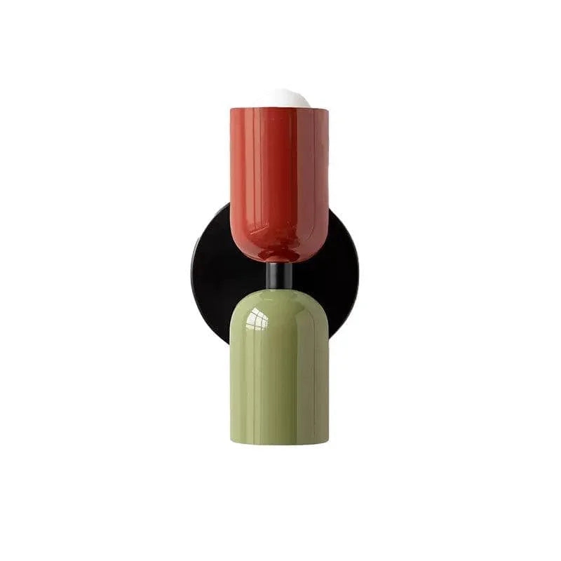 Metavaya Wall lamp Size: W 12cm x H 25.5cm / W 4.7″ x H 10″ / Pink &Red Couleur Double Wall Lamp 662668826400 M2023121505-6 Couleur Double Wall Light | Special Sale