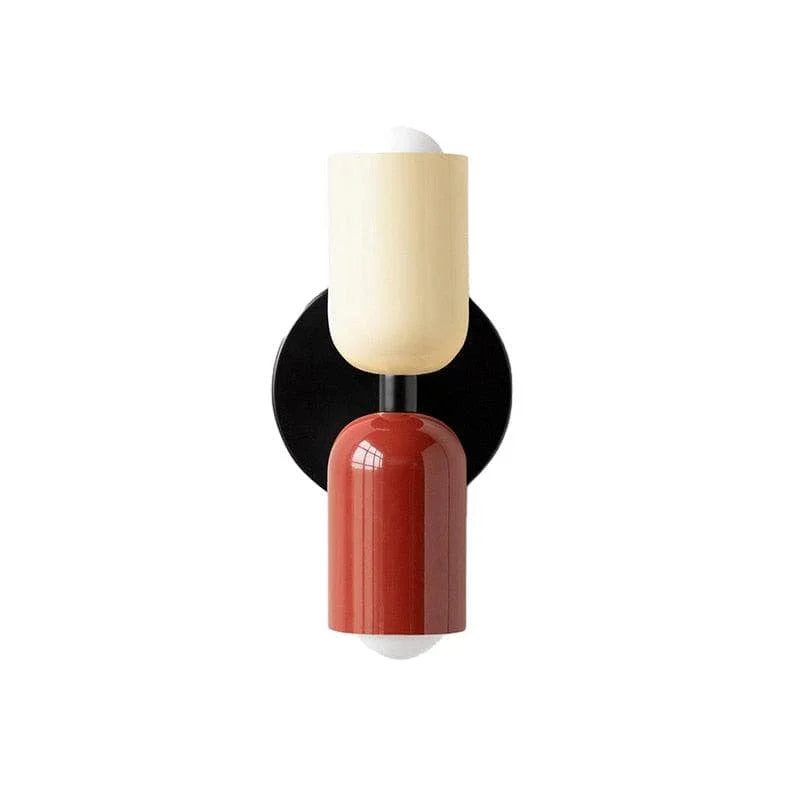 Metavaya Wall lamp Size: W 12cm x H 25.5cm / W 4.7″ x H 10″ / Beige & Green Couleur Double Wall Lamp 662668826424 M2023121505-8 Couleur Double Wall Light | Special Sale