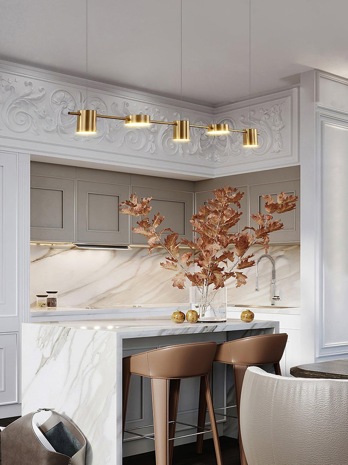 Metavaya Chandelier Counterpoint LED Linear Chandelier