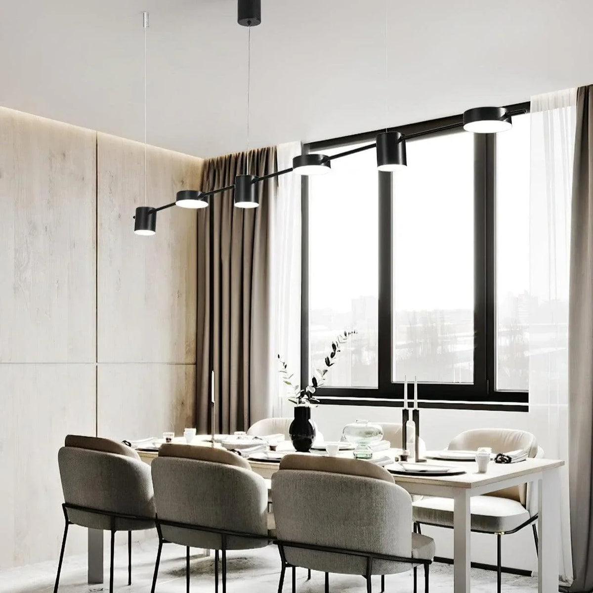 Metavaya Chandelier Counterpoint LED Linear Chandelier