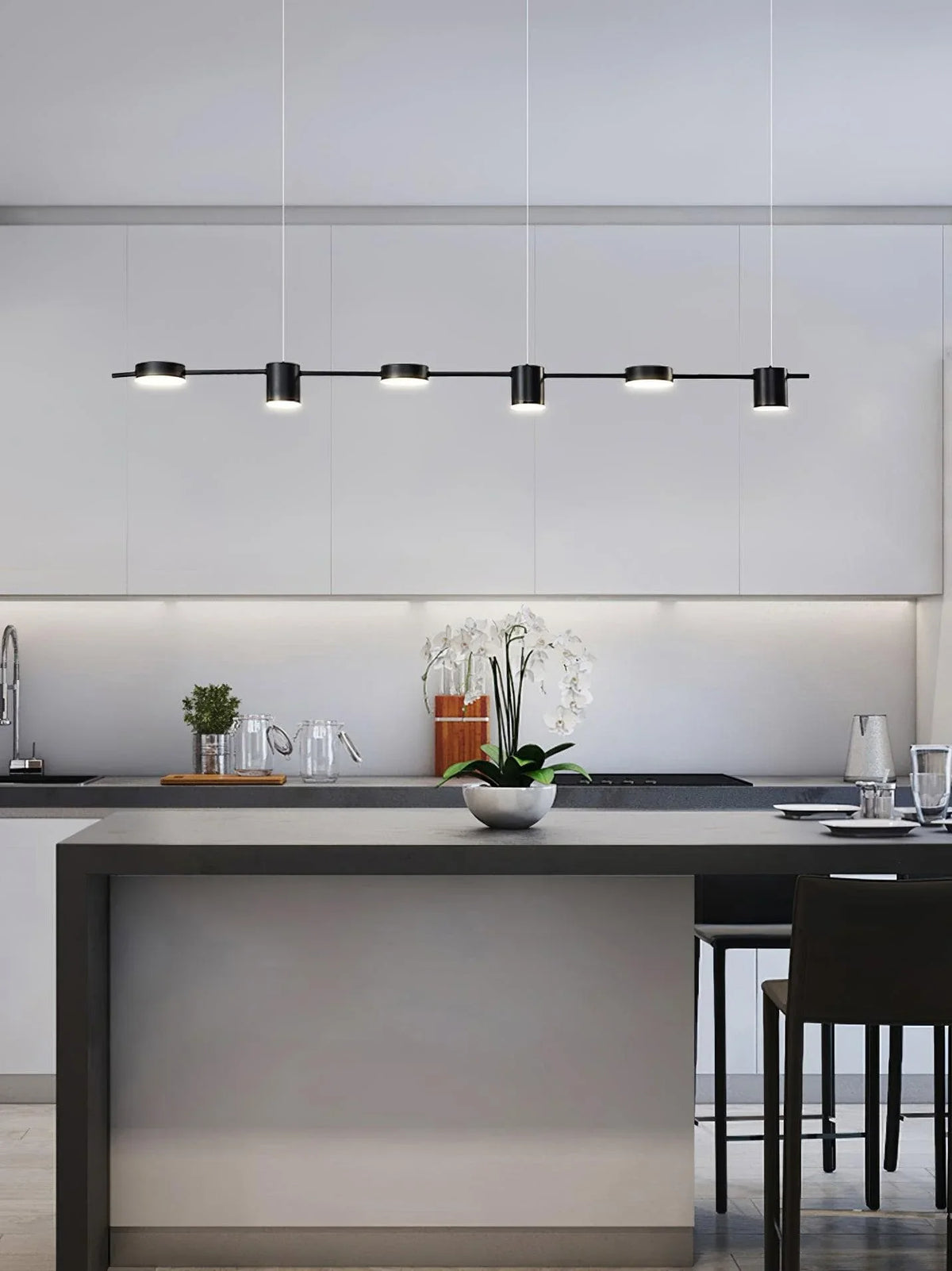Metavaya Chandelier Counterpoint LED Linear Chandelier