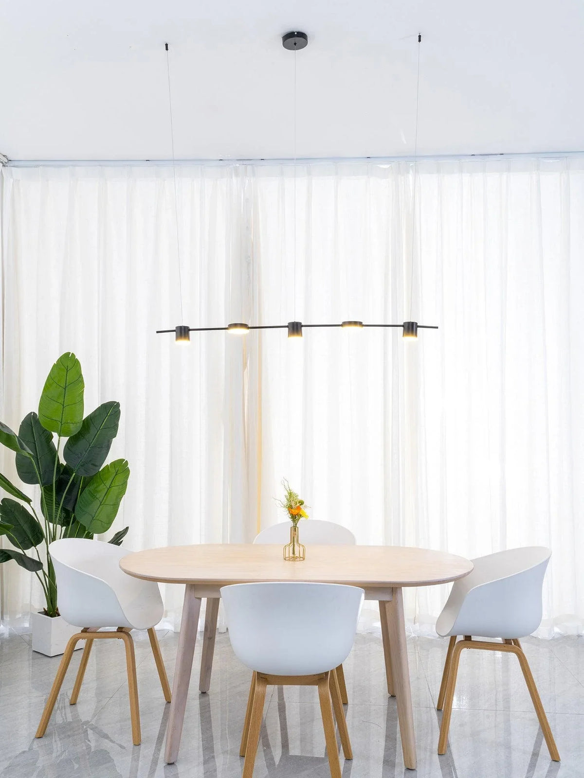 Metavaya Chandelier Counterpoint LED Linear Chandelier