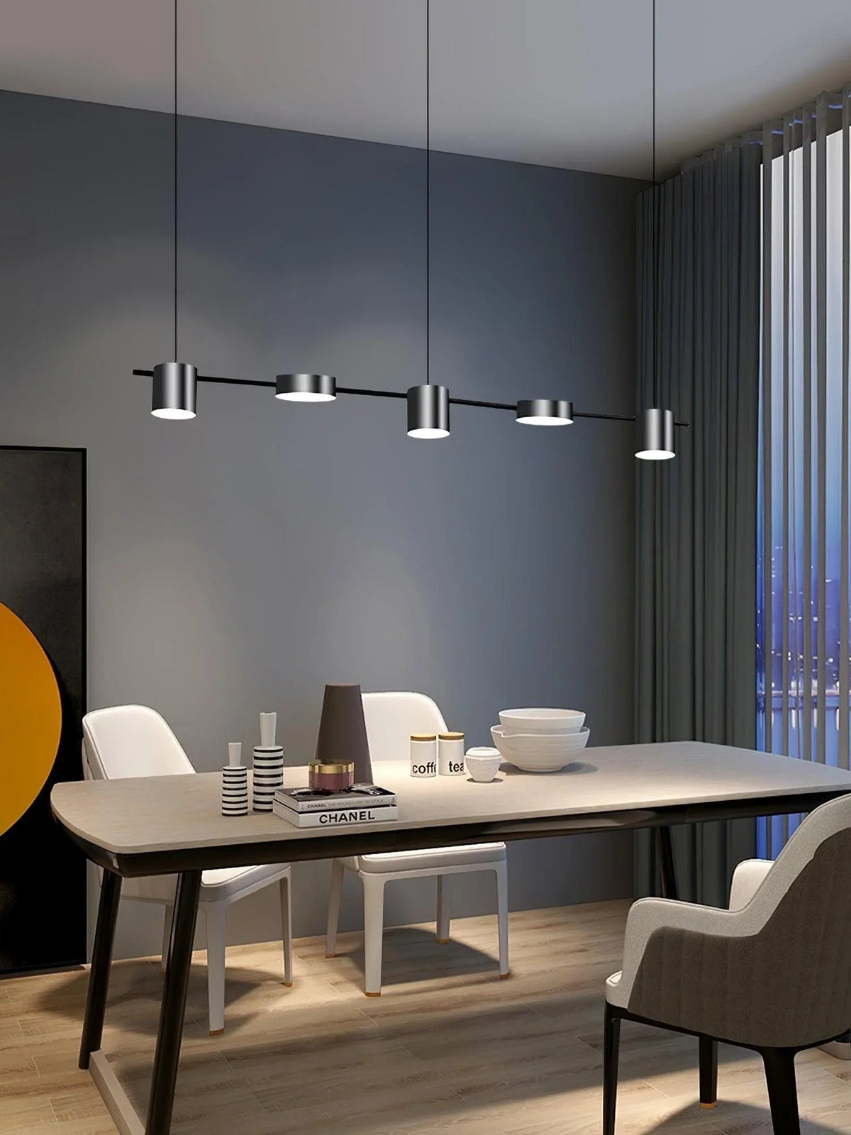 Metavaya Chandelier Counterpoint LED Linear Chandelier