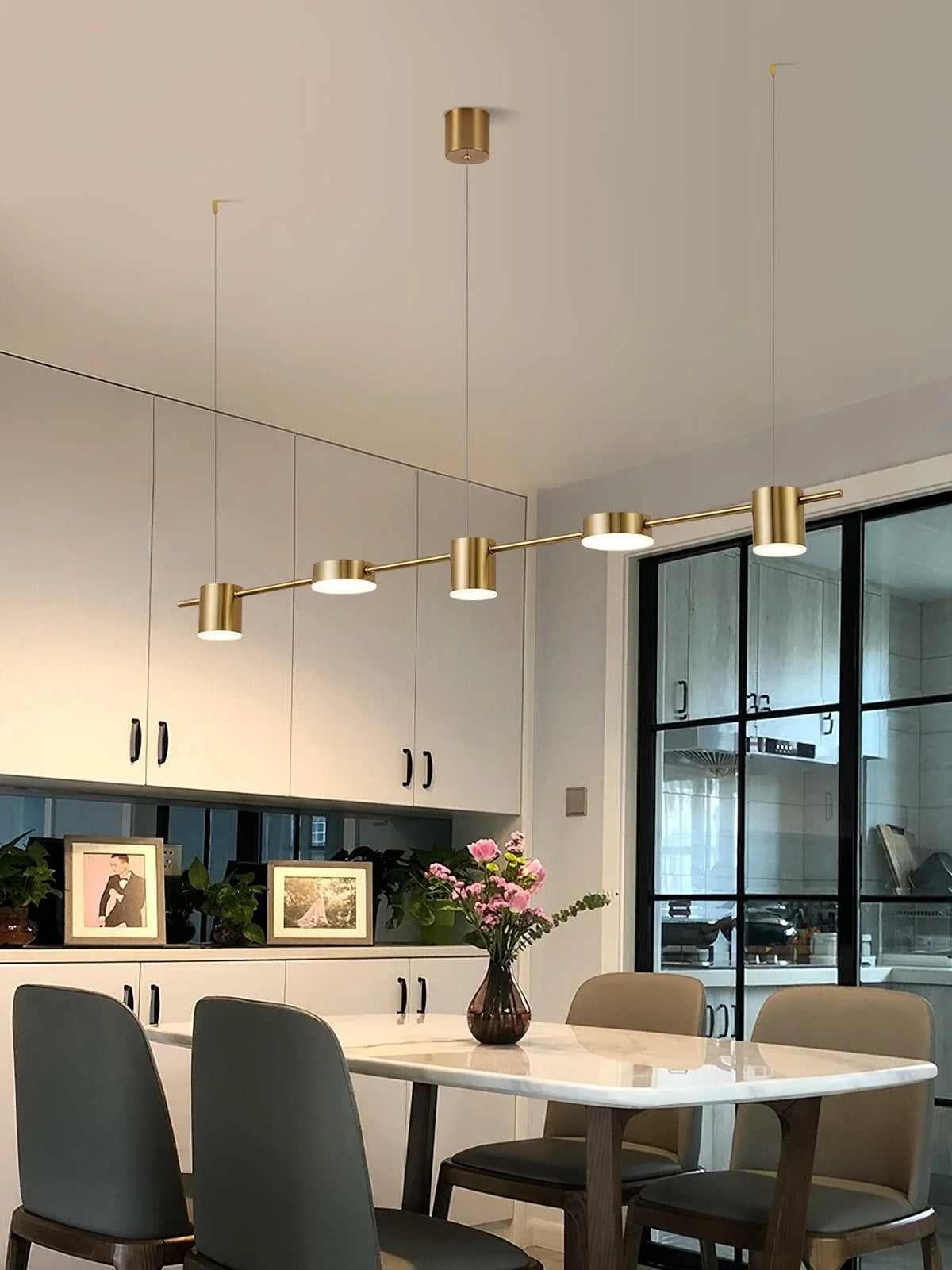 Metavaya Chandelier Counterpoint LED Linear Chandelier