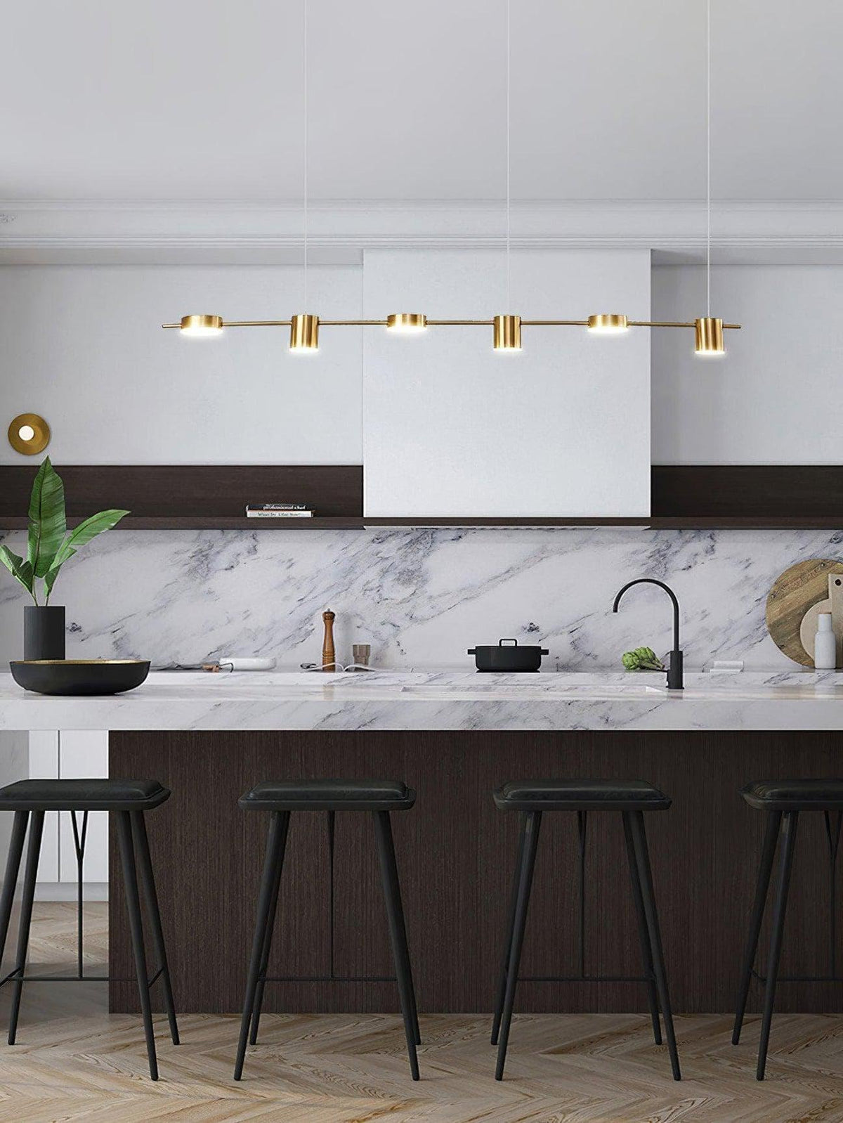 Metavaya Chandelier Counterpoint LED Linear Chandelier