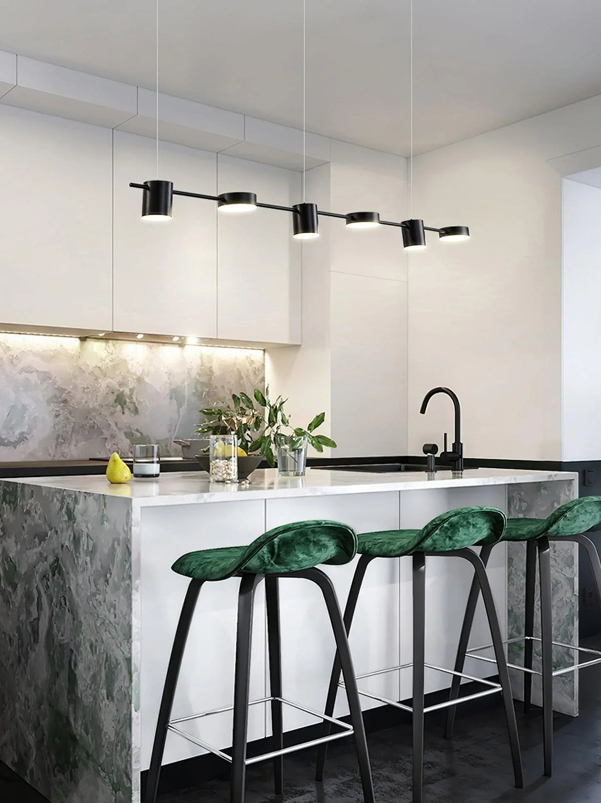 Metavaya Chandelier Counterpoint LED Linear Chandelier