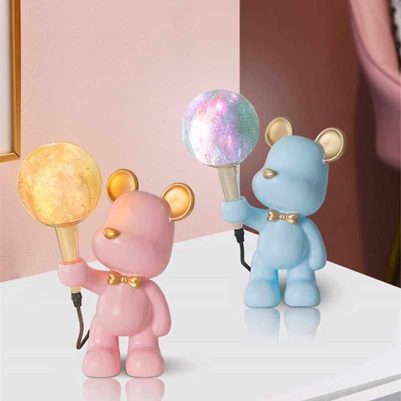 Metavaya Table lamp Creative Bear Planet Table Lamp