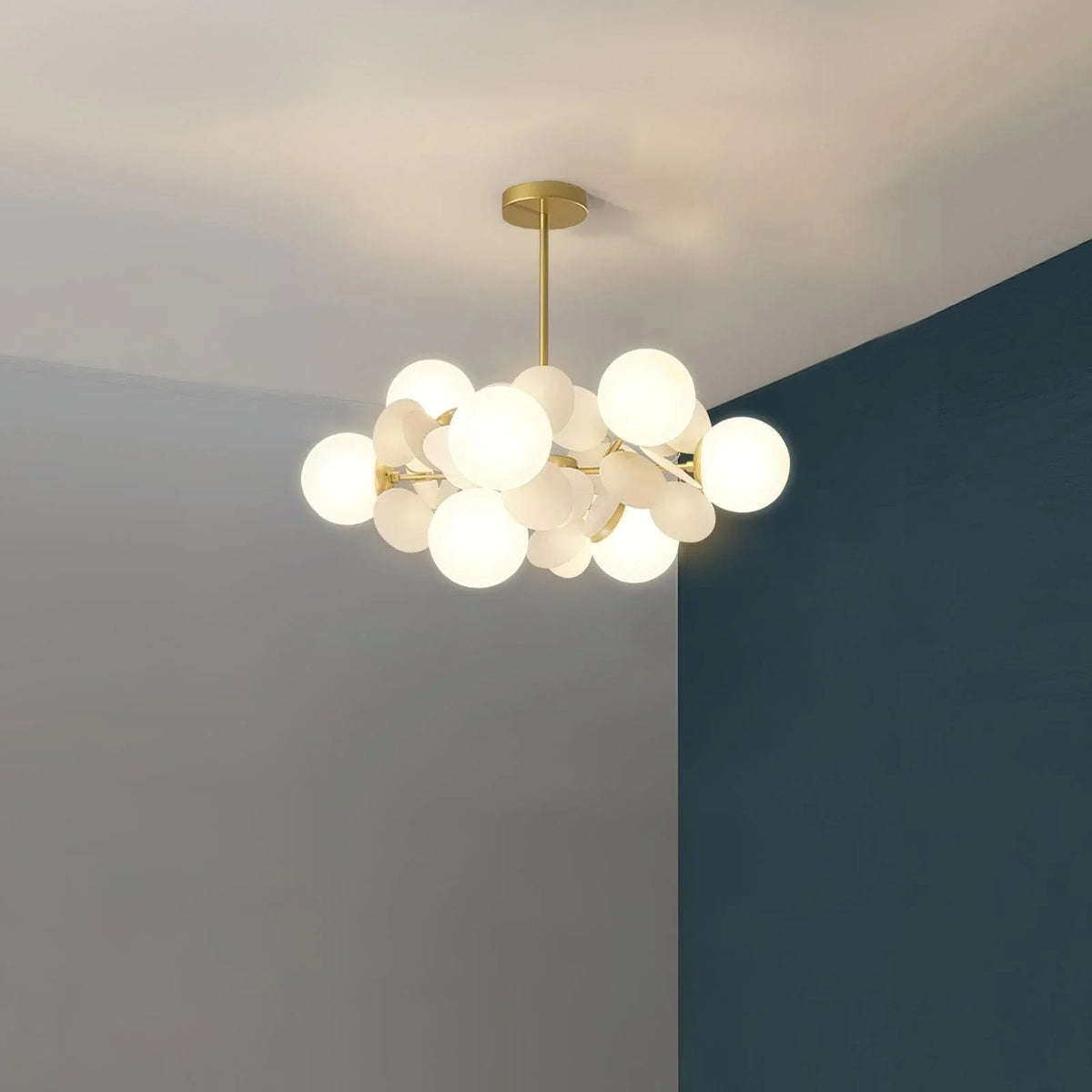 Metavaya Pendant lamp 8 Heads: Diameter 60 cm x H 26.5 cm / ∅ 23.62" x H 10.43" / white Creative Chandelier 662668841830 M2023122105-1 Creative Chandelier|Special Sale