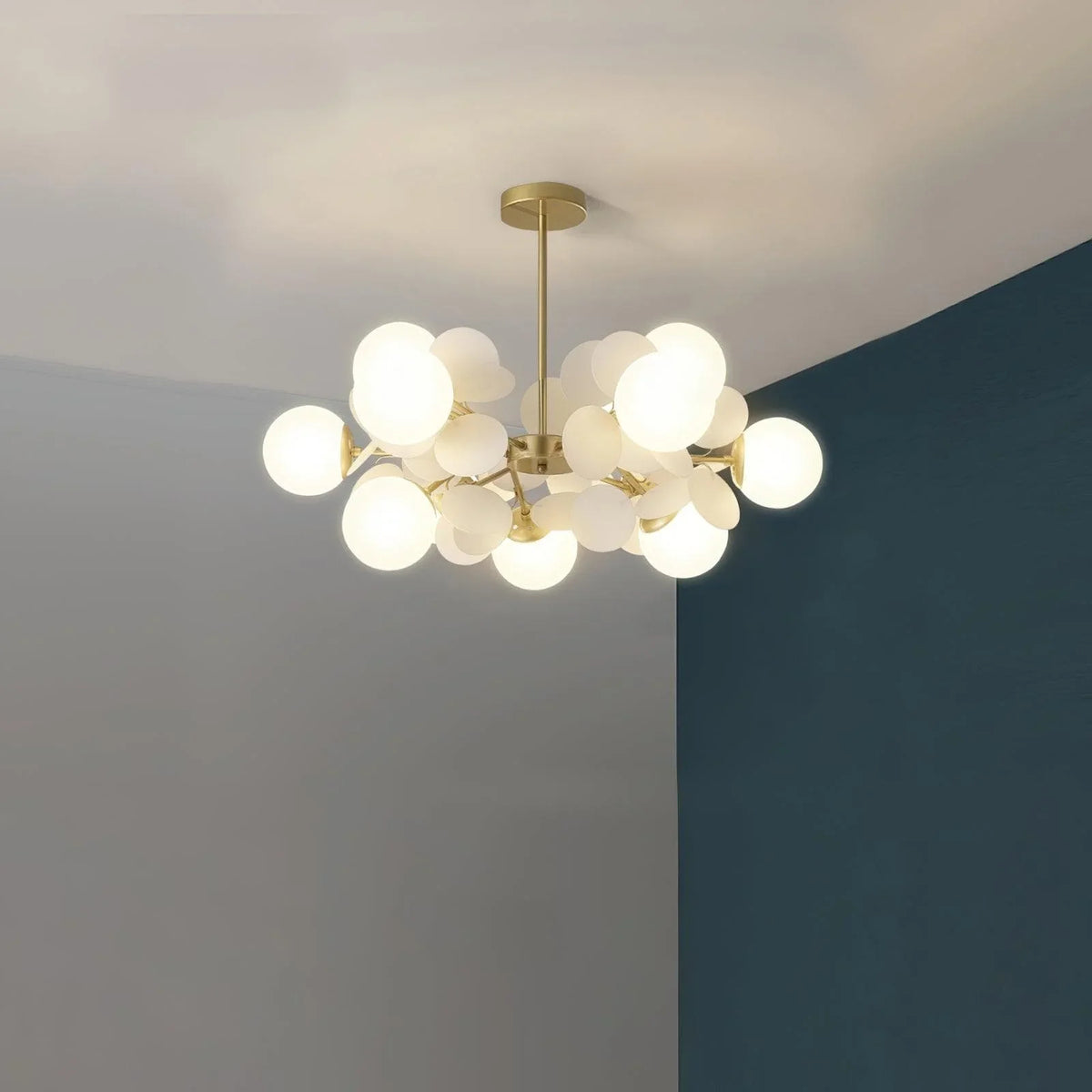 Metavaya Pendant lamp 12 Heads: Diameter 75 cm x H 30 cm / ∅ 29.53" x H 11.81" / gray Creative Chandelier 662668841908 M2023122105-8 Creative Chandelier|Special Sale