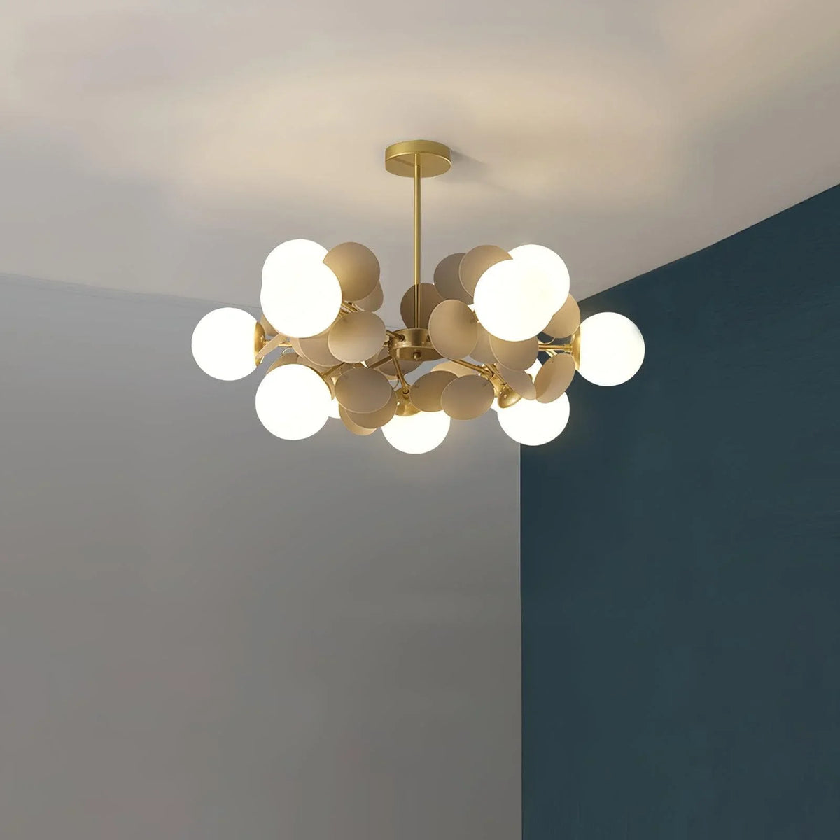 Metavaya Pendant lamp 12 Heads: Diameter 75 cm x H 30 cm / ∅ 29.53" x H 11.81" / white Creative Chandelier 662668841892 M2023122105-7 Creative Chandelier|Special Sale