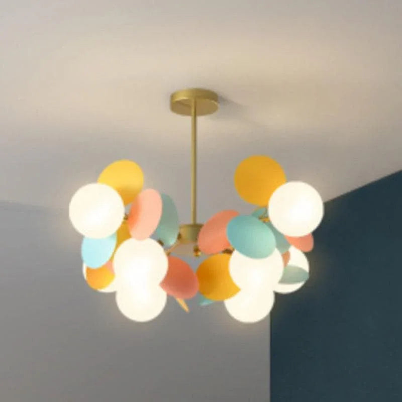 Metavaya Pendant lamp 8 Heads: Diameter 60 cm x H 26.5 cm / ∅ 23.62" x H 10.43" / multicolor Creative Chandelier 662668841854 M2023122105-3 Creative Chandelier|Special Sale