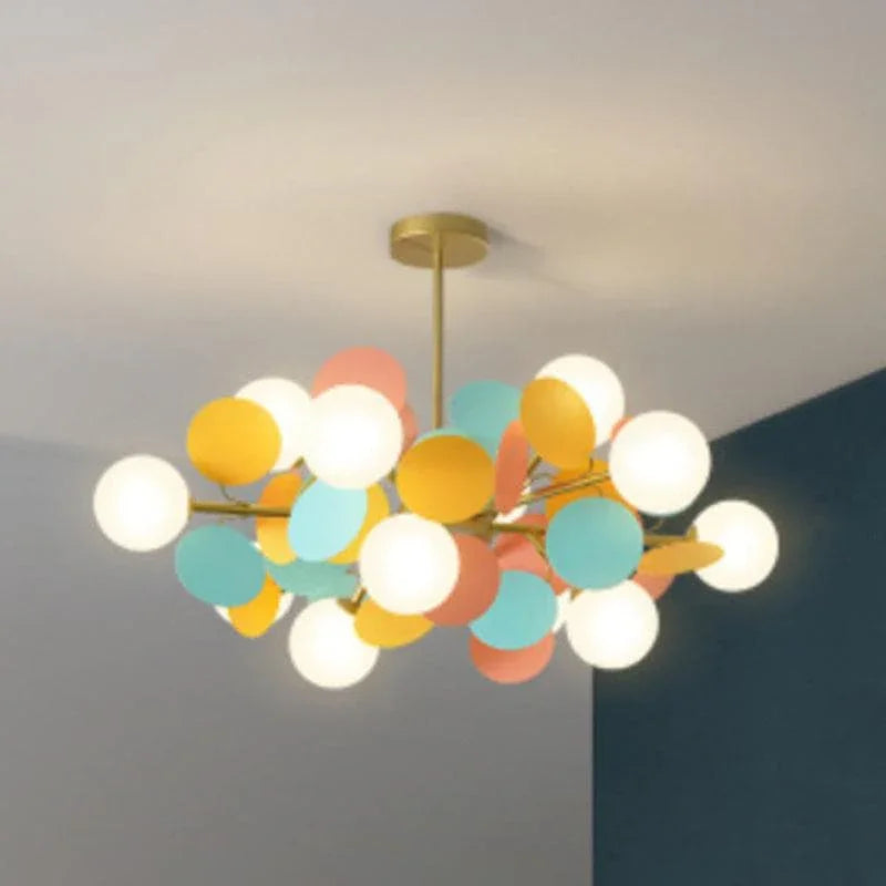 Metavaya Pendant lamp 12 Heads: Diameter 75 cm x H 30 cm / ∅ 29.53" x H 11.81" / multicolor Creative Chandelier 662668841915 M2023122105-9 Creative Chandelier|Special Sale