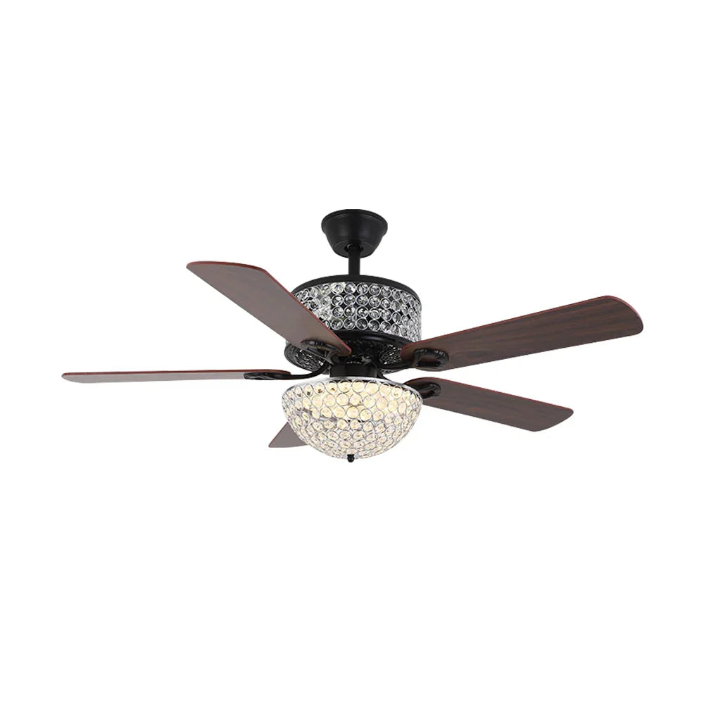 Crystal Tiffany Laure Ceiling Fan Light | Metavaya