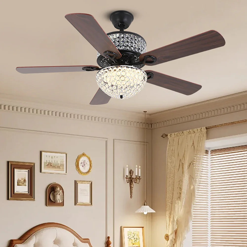 Crystal Tiffany Laure Ceiling Fan Light - view 7 | Metavaya