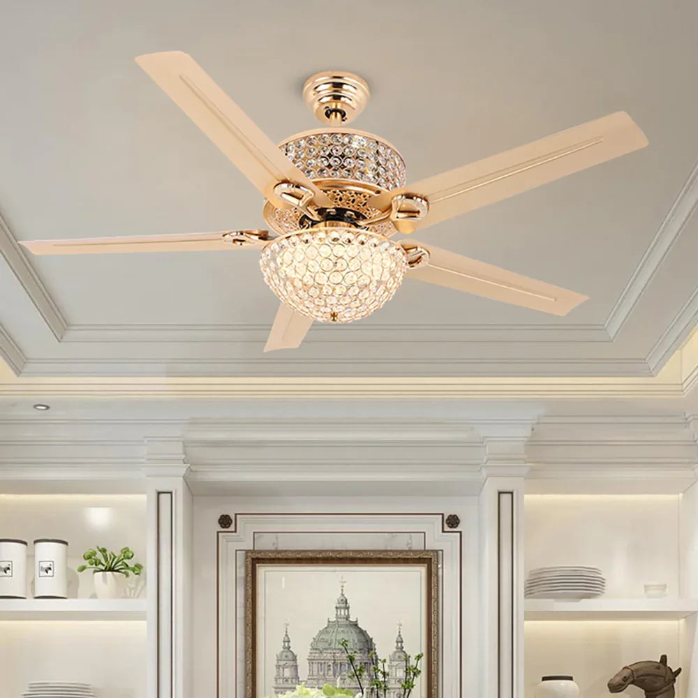 Crystal Tiffany Laure Ceiling Fan Light - view 6 | Metavaya