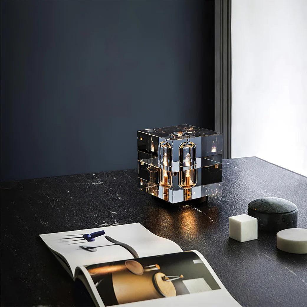 Metavaya Table lamp Crystal Cube Table Lamp