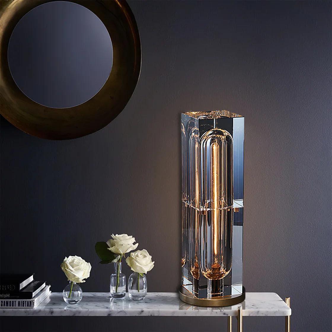 Metavaya Table lamp Crystal Cube Table Lamp